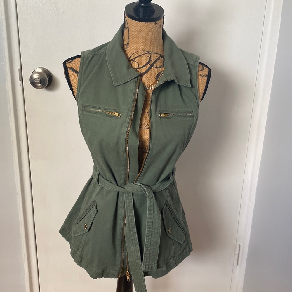GUESS Olive Green Cotton Vest